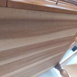 Wooden desk, leather top, extensions