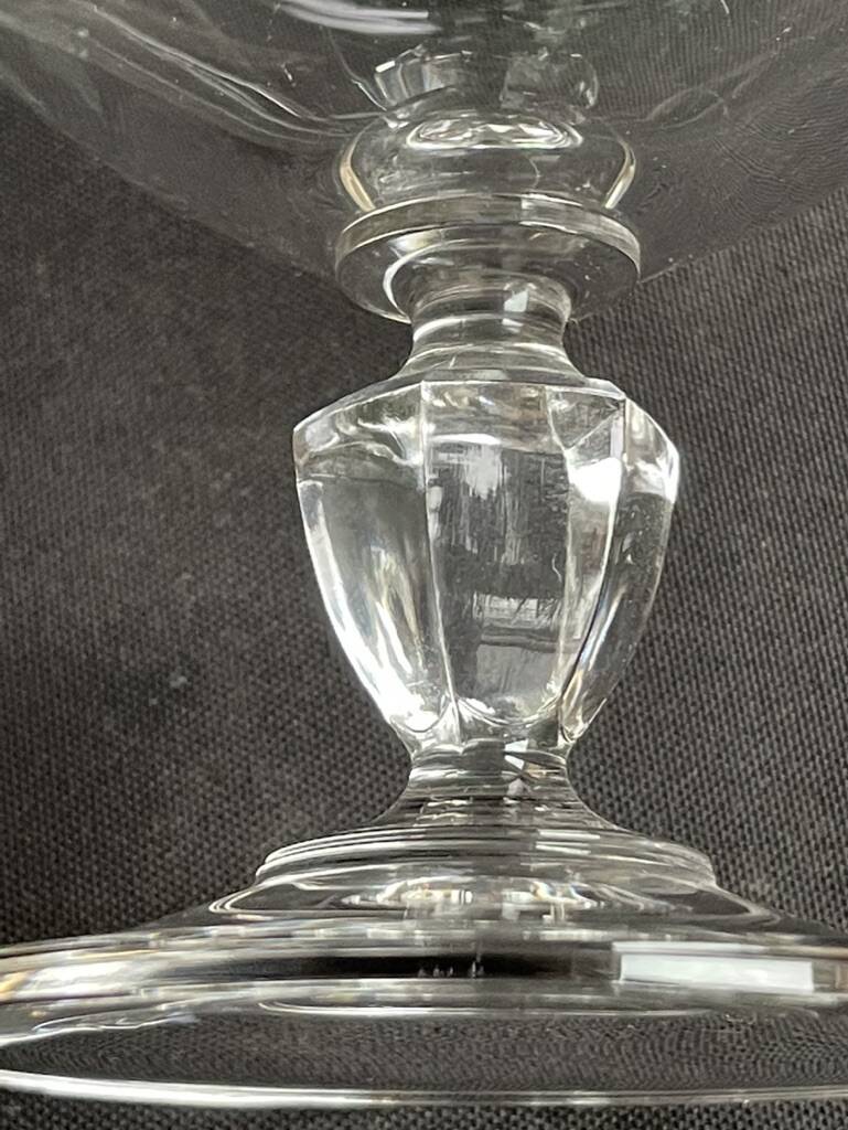 6 coupes à champagne – cristal uni taillé