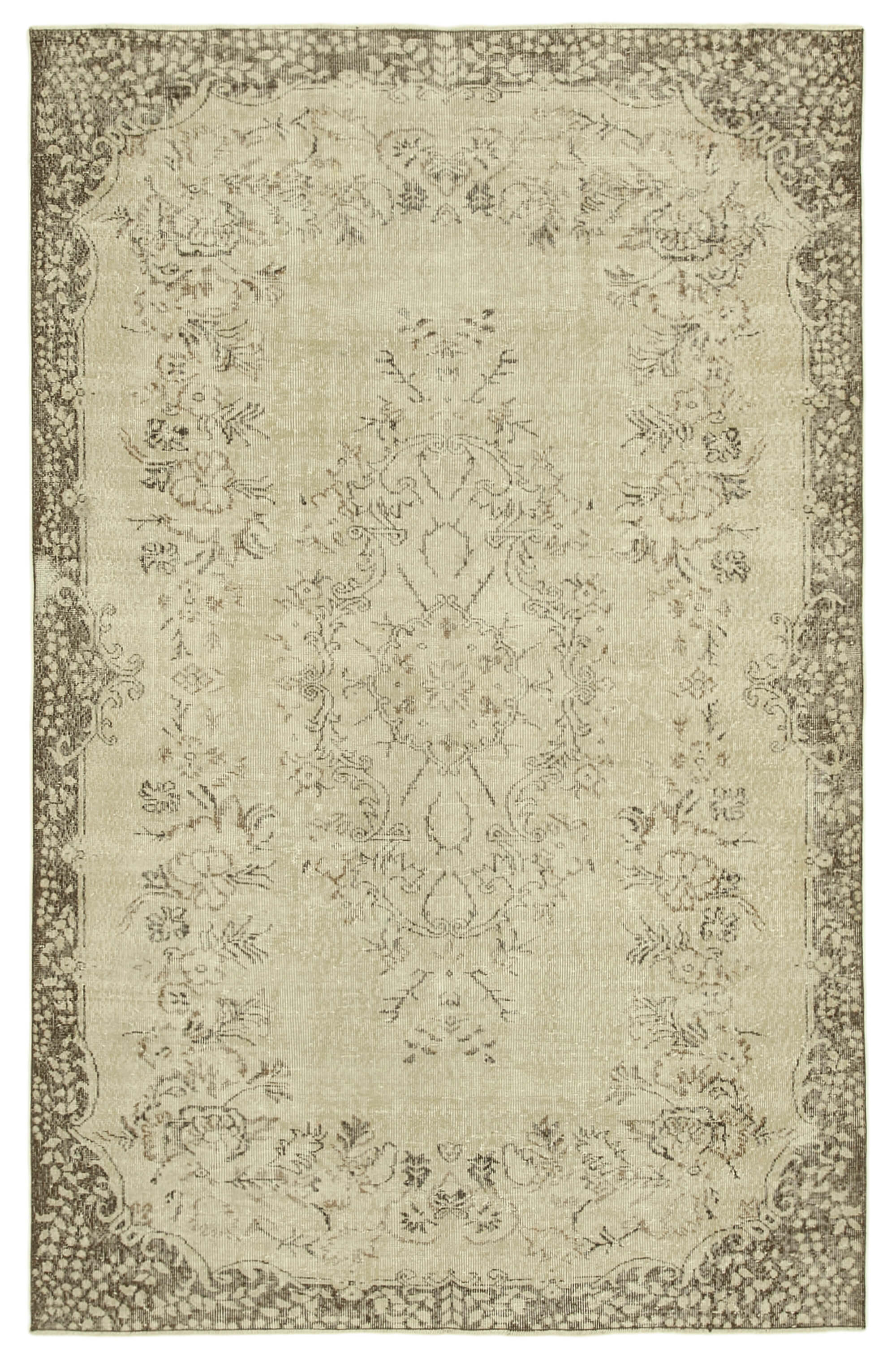 Handwoven Wool Anatolian Beige Carpet 185 cm x 290 cm - 38990