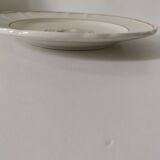 Large vintage Italian earthenware platter with cottage decoration – 1950s-1970s