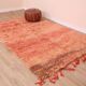 Peach Vintage Moroccan 175 x 246 cm, Berber Wool Rug Handmade, Boho Rug