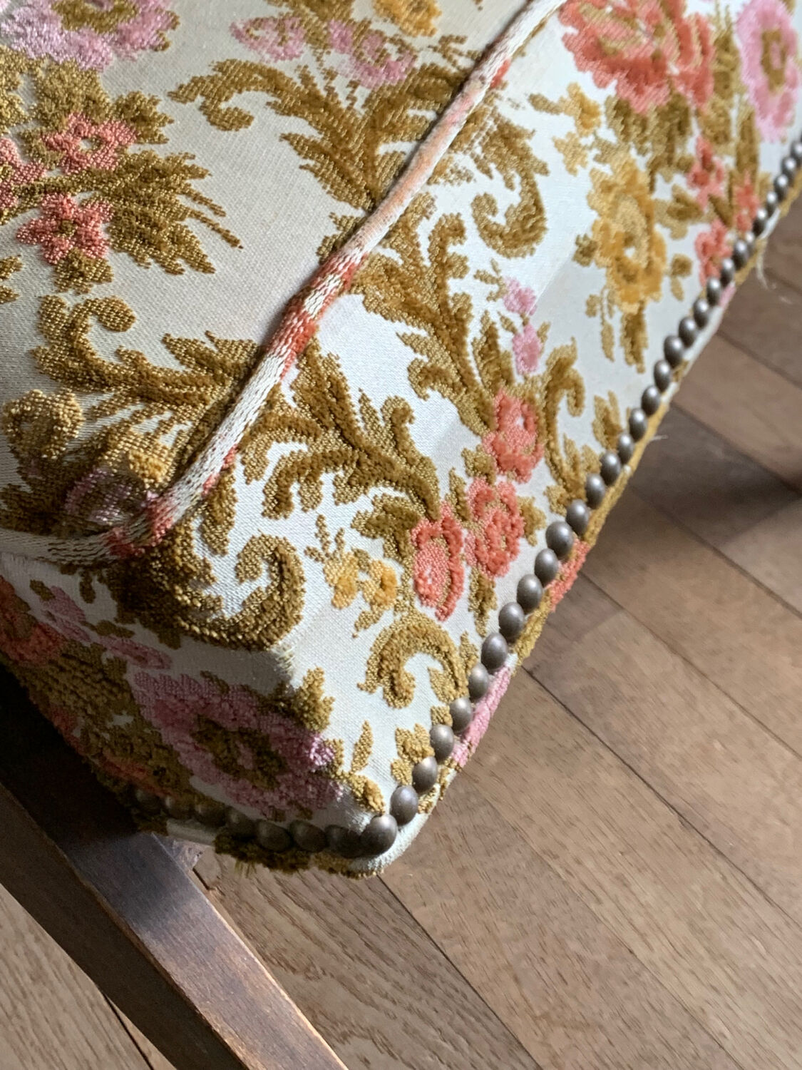 Vintage armchair floral fabric