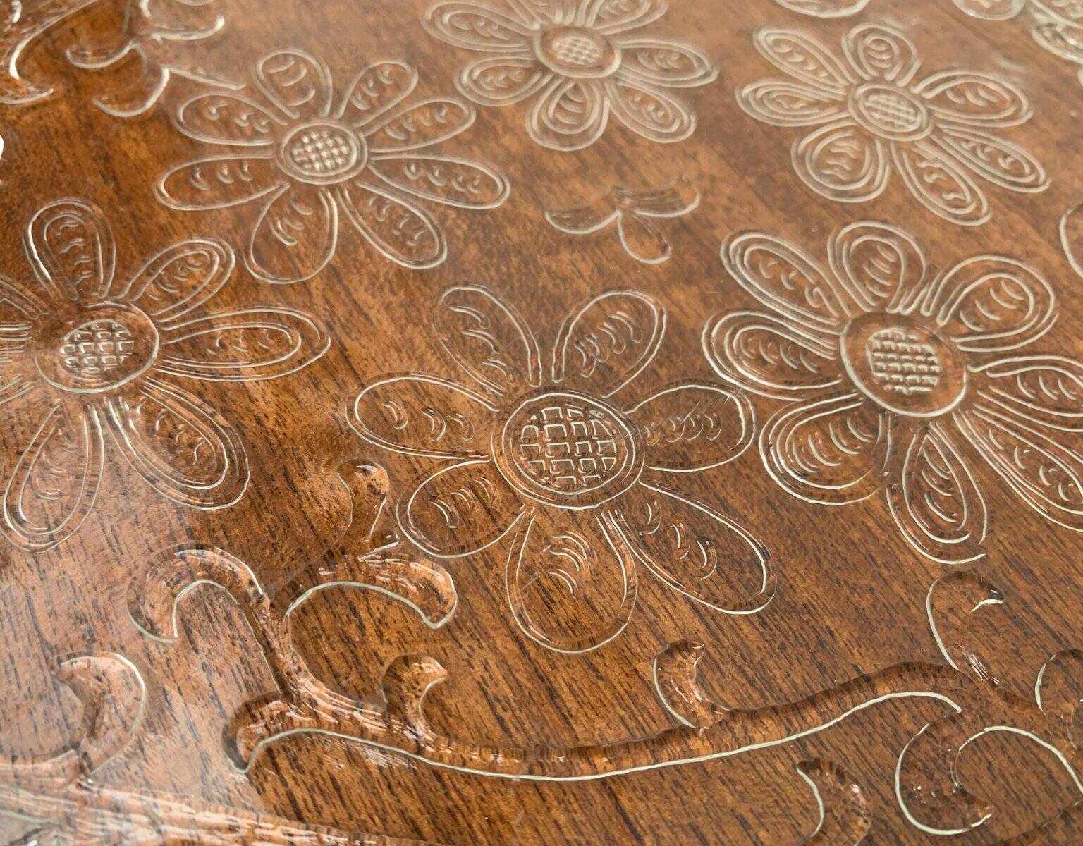 Large Finnish glass plate from the mid-century by Humppila.