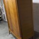 1950 wardrobe with compass legs, sliding doors, and a new top.