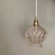 Vintage globe pendant in molded glass