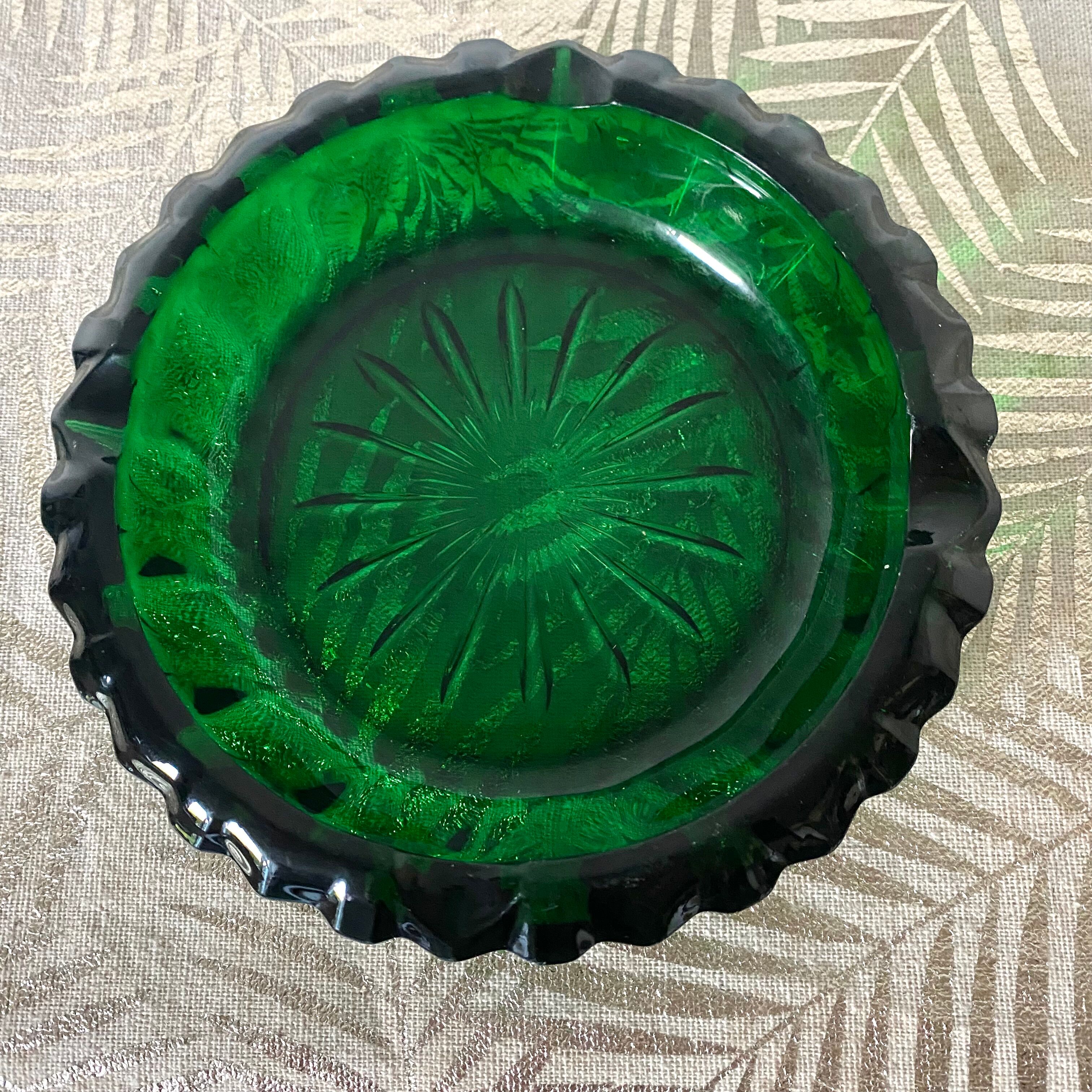 Vintage glass ashtray