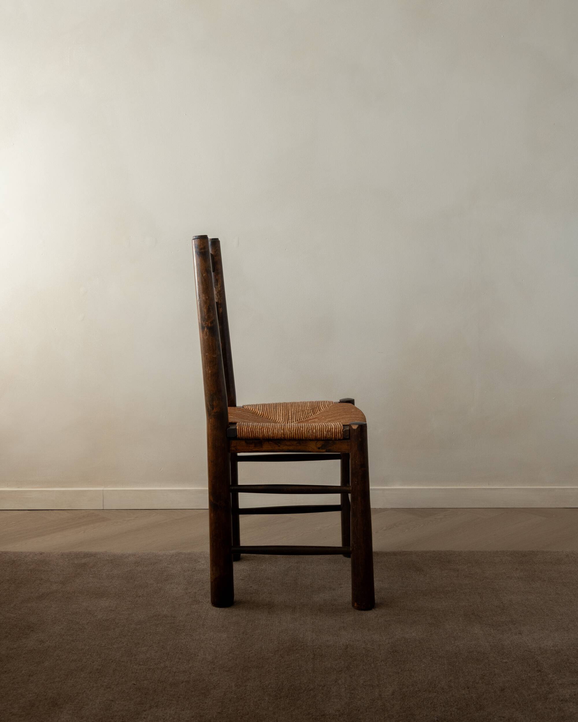 Vintage French Brutalist Dining Chairs by Georges Robert, 1950s, Set of 6