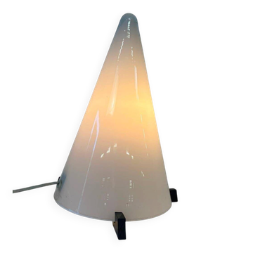 Vintage glass table lamp teepee by sce, 1990s