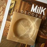 Square ashtray / vintage alabaster pocket