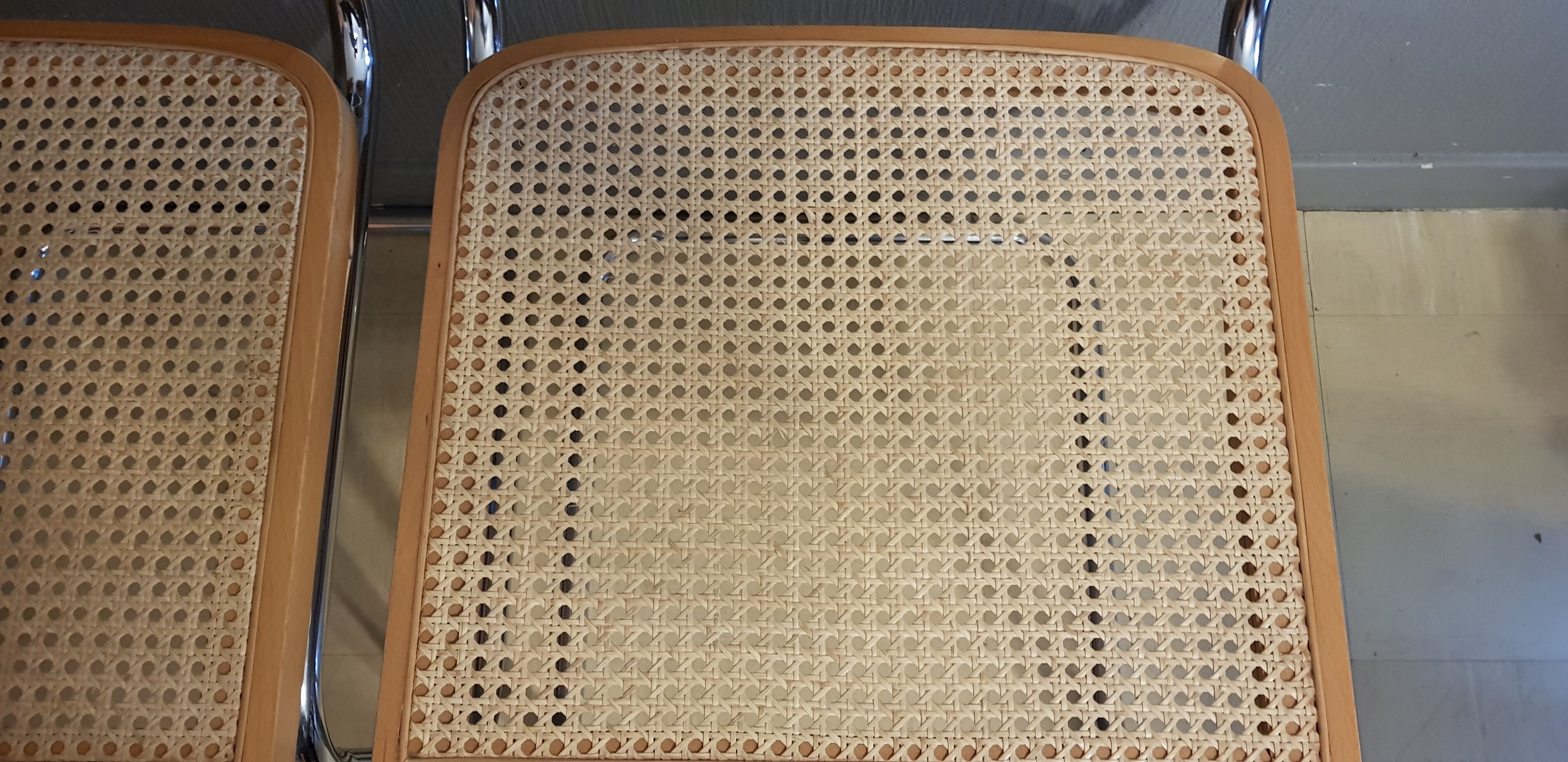 Pair of chairs Marcel Breuer B32 model cesca