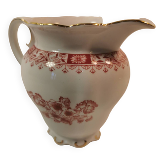 Pichet pot à lait ou crème porcelaine bavaria seltmann weiden rouge japonisant