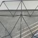 Alanda style square black metal coffee table