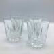 4 verres à eau en verre ciselé