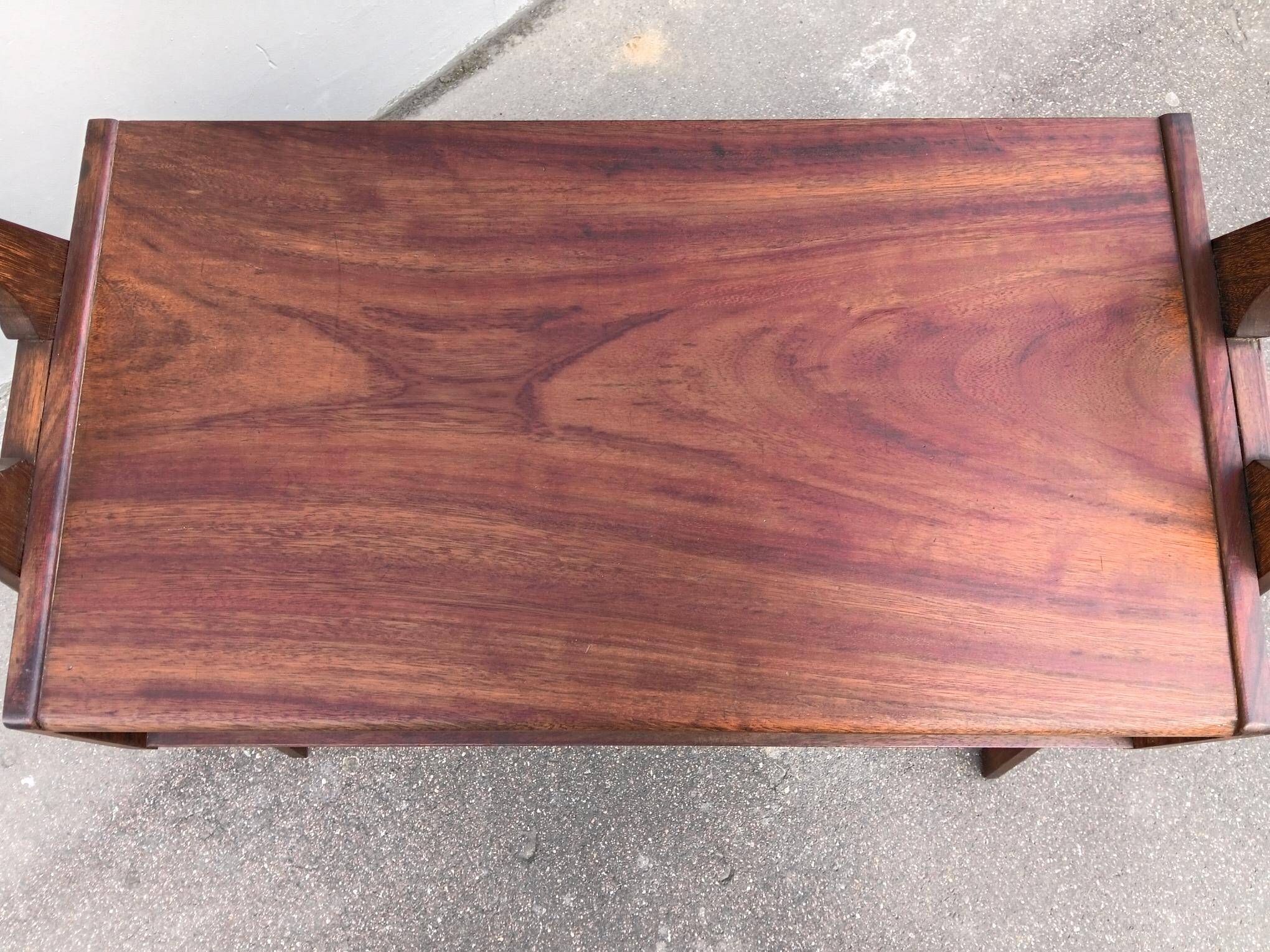 1950s solid wood side table