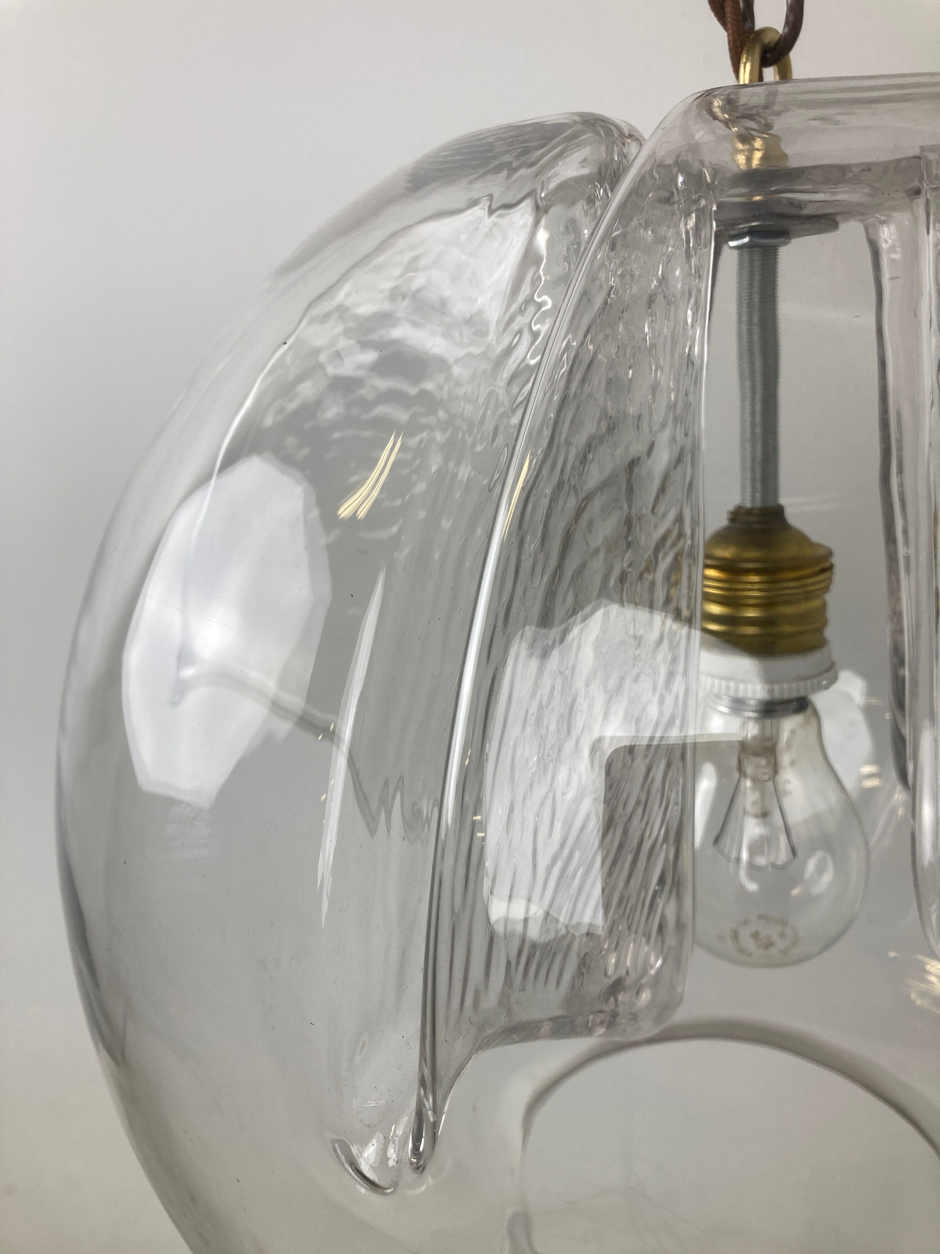 Suspension en verre par Peil et Putzler, années 1970