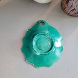 Green ceramic leaf tray