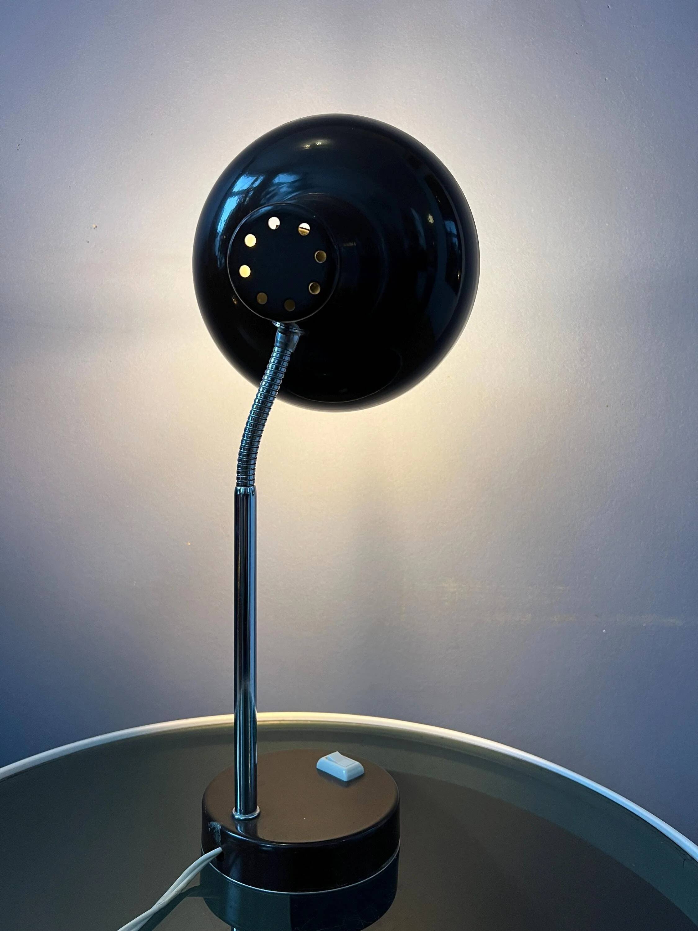 Vintage brown metal table lamp
