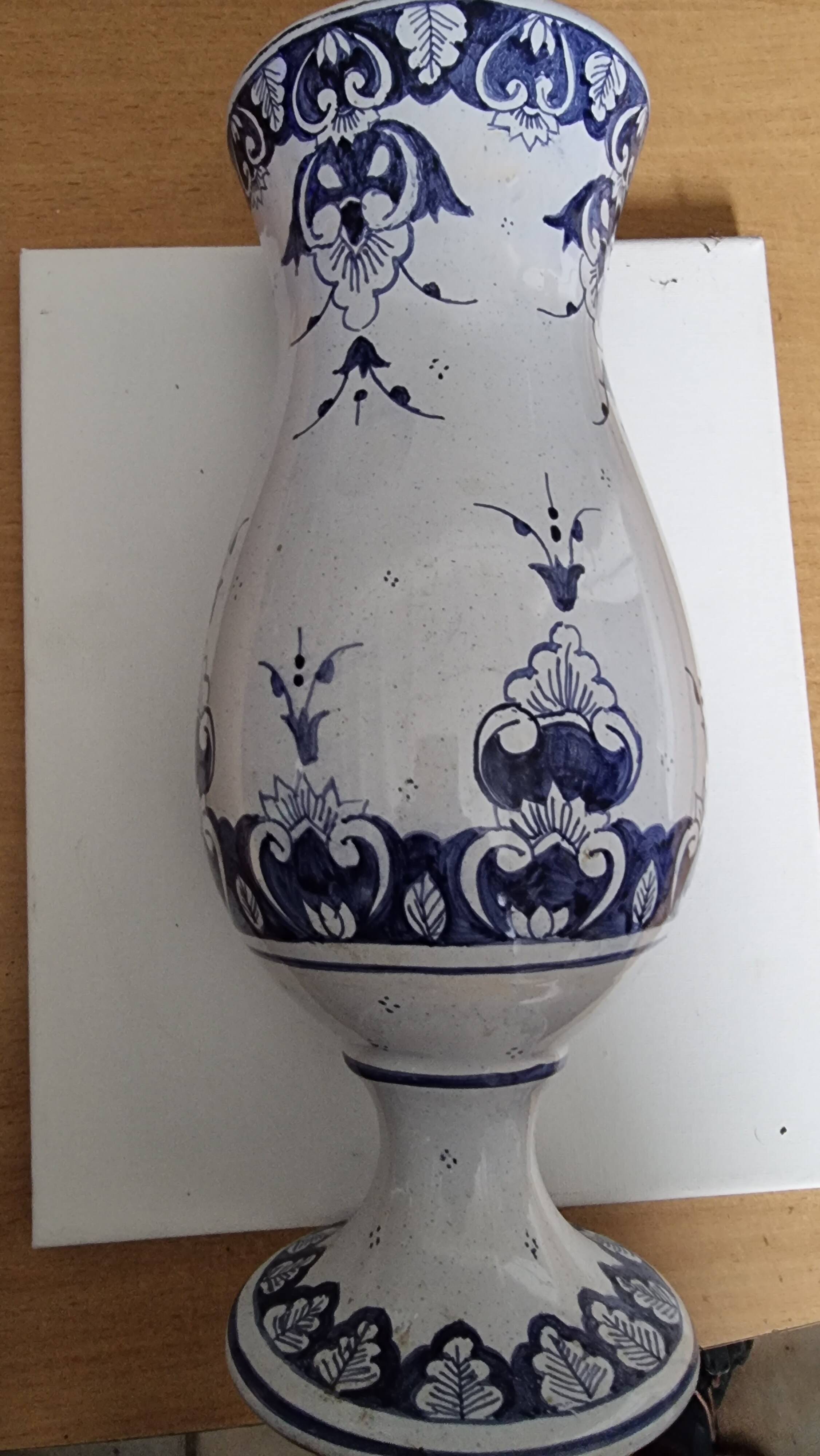 Handmade Old Rouen vase
