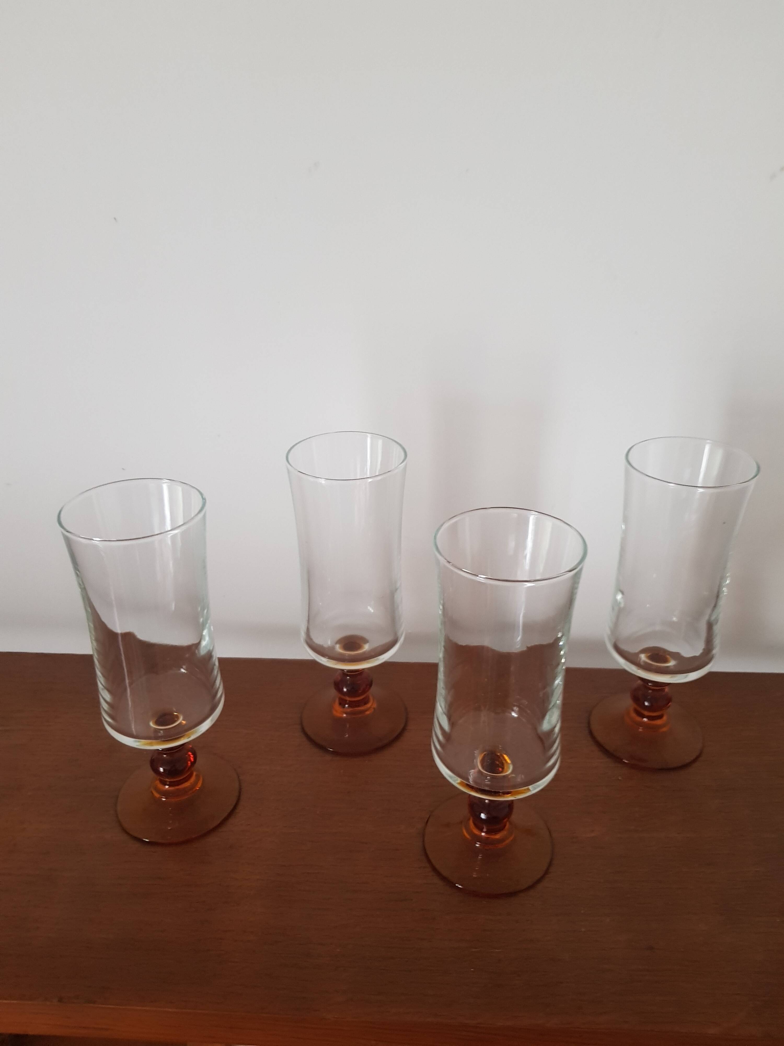 Luminarc amber footed champagne flute