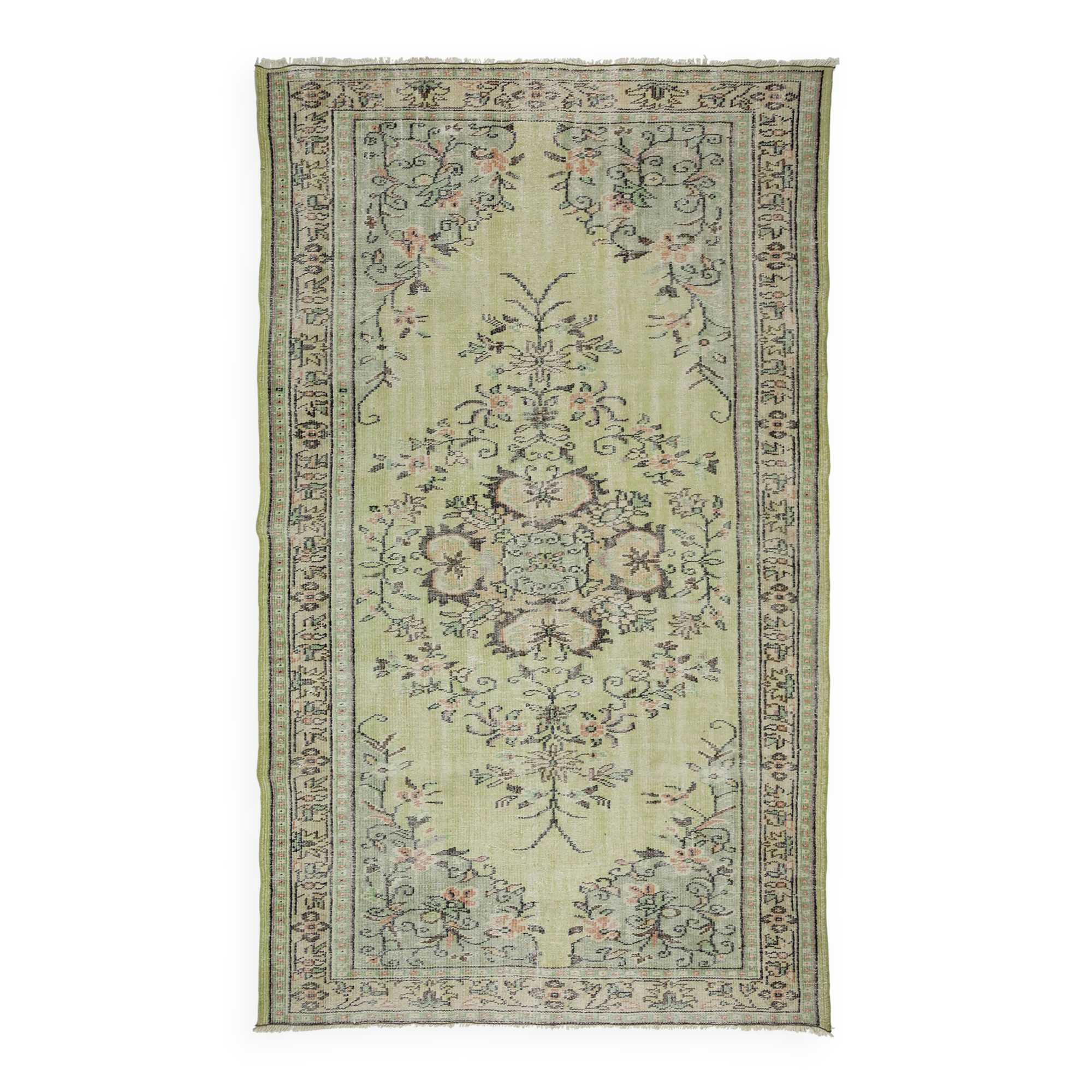 One-of-a-kind turkish handwoven vintage rug - rustic vintage charm, 291x 170 cm
