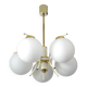 Mid-century modern vintage chandelier MCM Sputnik white hanging lamp 1970's