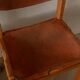 Brutalist Elm and Leather Dining Chairs by Maison Regain, 1970s, Set of 4