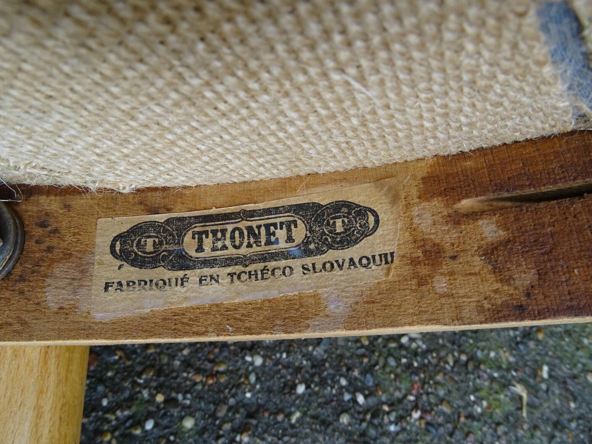 THONET armchair N°A969 F, circa 1930, leather saddle - Art deco