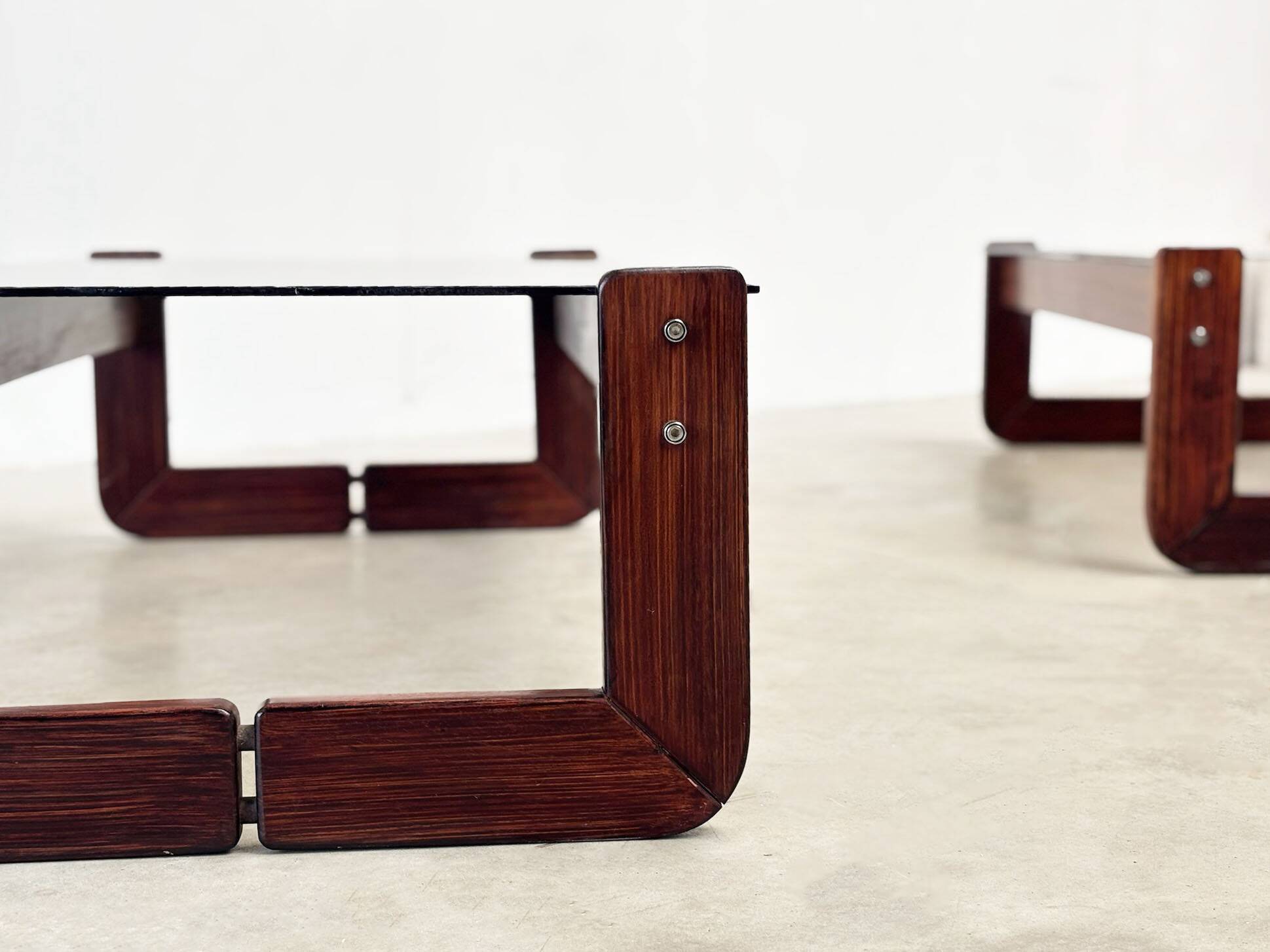 Set of two Brazilian MP91 coffee tables by Percival Lafer