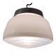 XXL industrial-style opaline globe ceiling light - mid-20th century