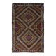 Grand kilim vintage d'Usak, 293 x 198 cm, laine 100 %, tissé à la main – un