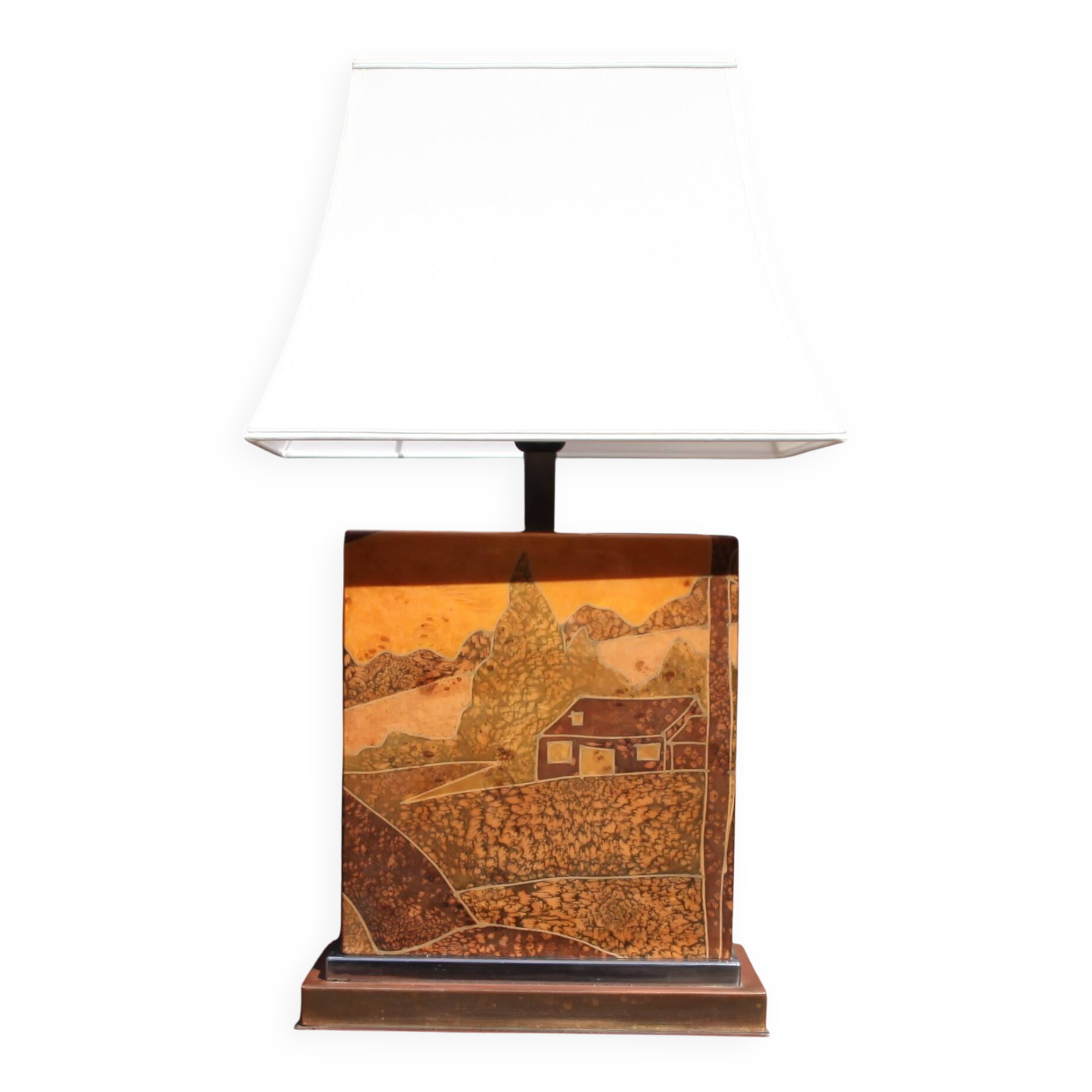 Resin lamp by Jean Claude Mahey