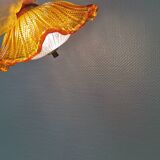 Hanging lamp in multiple layers glass and brass, by Vitrika Denmark 1980s