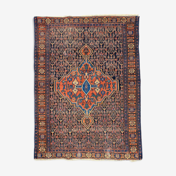 Tapis ancien persan d’orient senneh fait main 102x139 cm