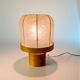 Italian "Cocoon" table lamp, resin and pine wood, 1970s