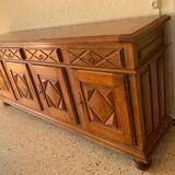 Vintage 4-door sideboard in solid wood
