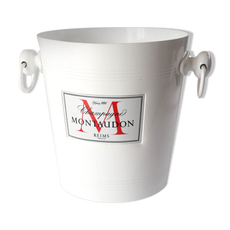 Champagne bucket in white lacquered aluminum