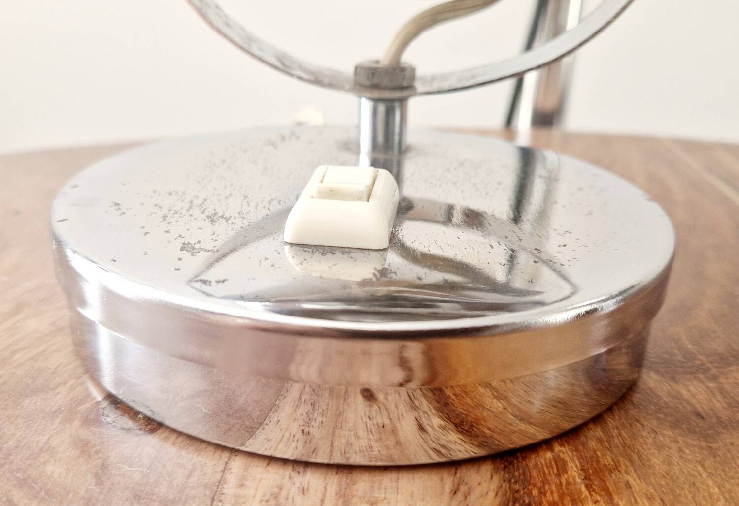 Pair of 1960s Space Age design chrome lamps