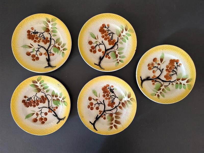 Set of 5 Orchies Moulin des Loups plates D20cm