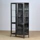 Armoire médicale vintage en verre et en fer, années 1950