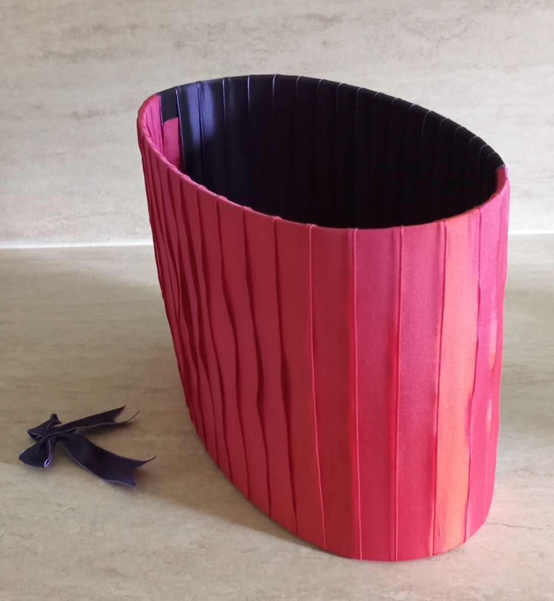 Pink and purple moiré lampshade