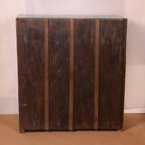 Antique Burmese teak sideboard with original blue and white patina