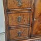 English burl walnut cabinet