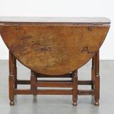 Table à abattants/table pliante ancienne en chêne anglais du 18ème siècle.