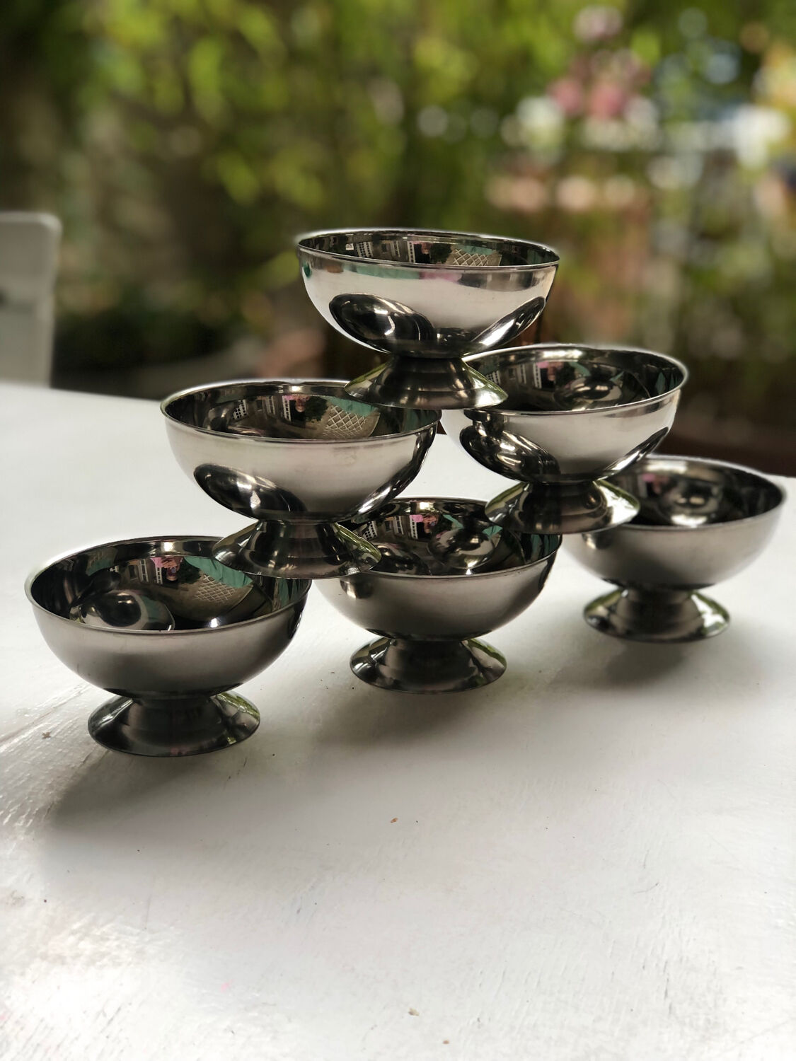 Stainless steel ice cream cups