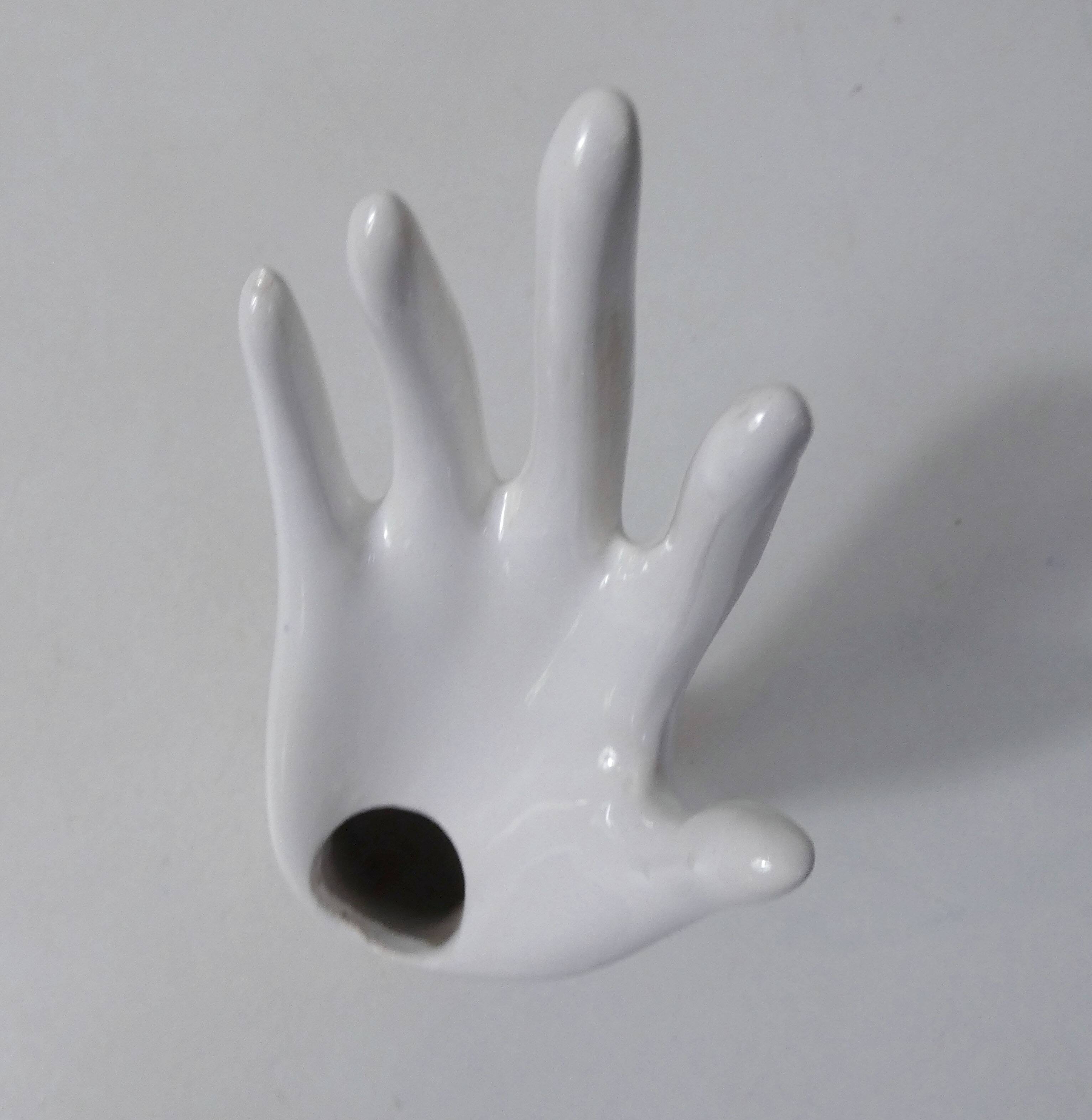 white hand ring sizer soliflore vintage jewelry holder