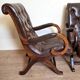 Pair of leather chesterfiel armchairs