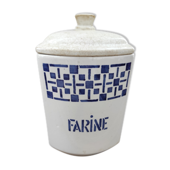 Pot à farine faïence