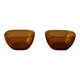 Lot de 2 coupelles en verre ambré Véroco