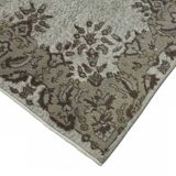 Overdyed Wool Vintage Handmade Carved Rug 165 cm x 263 cm