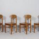 Lot de 6 chaises de salle à manger, Rainer Daumiller, bois de pin, années 1970